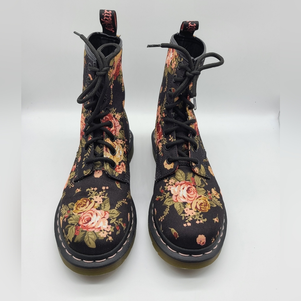 Doc Marten Floral Canvas Boots